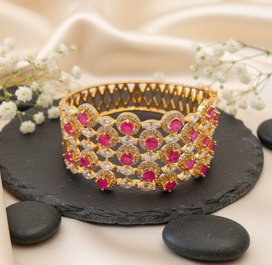 "Crimson Tide" American Diamond Bracelet