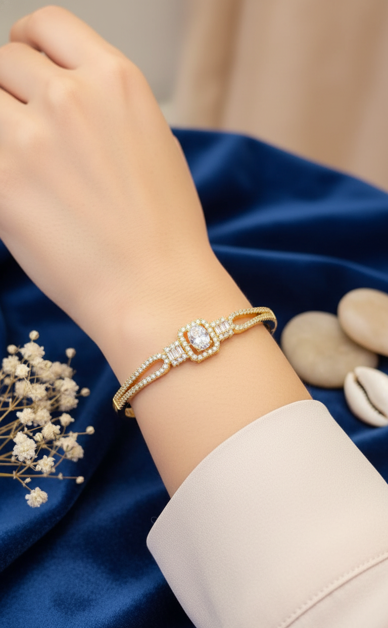 Radiant Embrace Diamond Cuff Bracelet