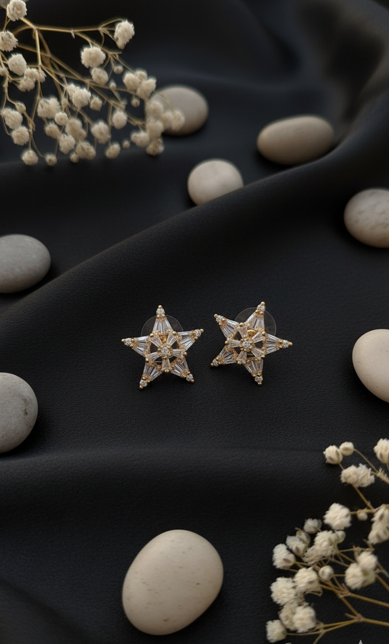 Radiant Starburst Stud Earrings