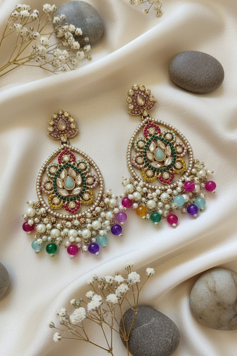 Ethnic Kundan Chandbali Earring