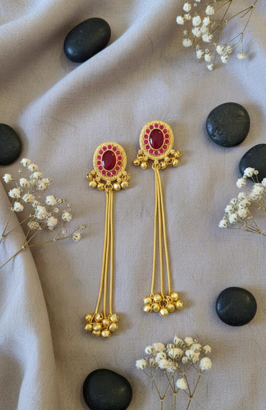 Jade Bloom Dangler Earrings