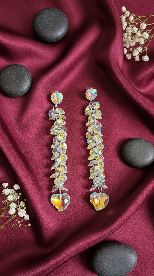 Iridescent Cascade Drop Earrings