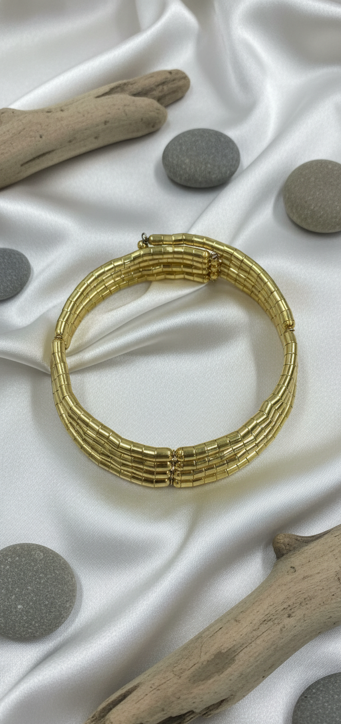 Stacked Gold Coil Necklace