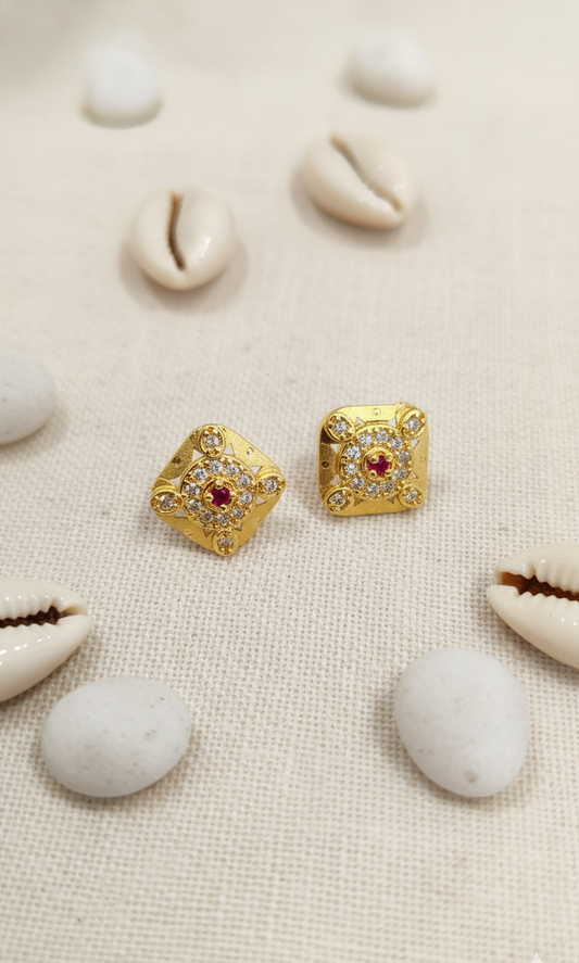 Regal Ruby Radiance Studs