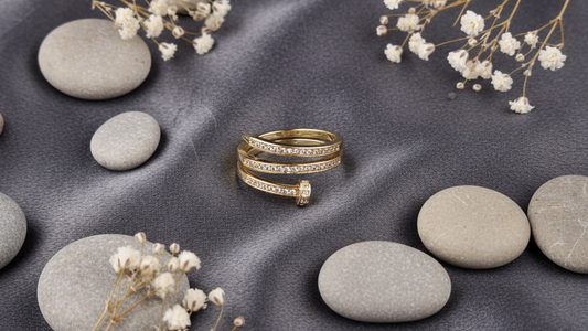 Serpentine Sparkle Wrap Ring