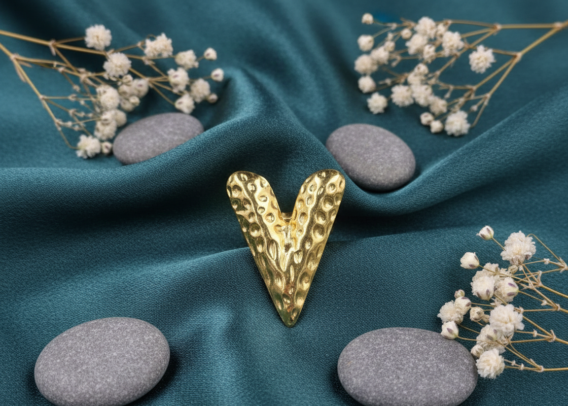 Textured Love Heart Ring