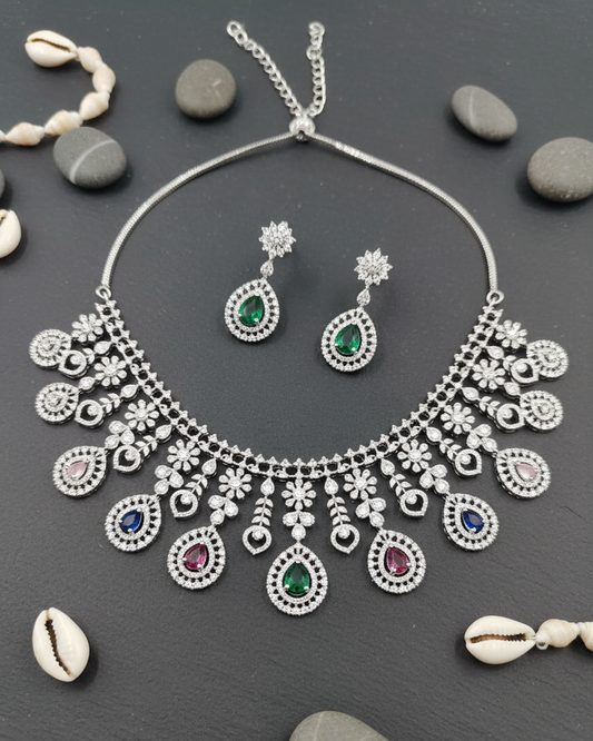 Aurora Blossom Gemstone Bridal Set