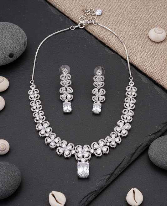 Radiant Bloom Cubic Zirconia Set