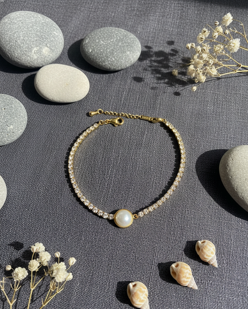 Luminous Pearl Crystal Bracelet