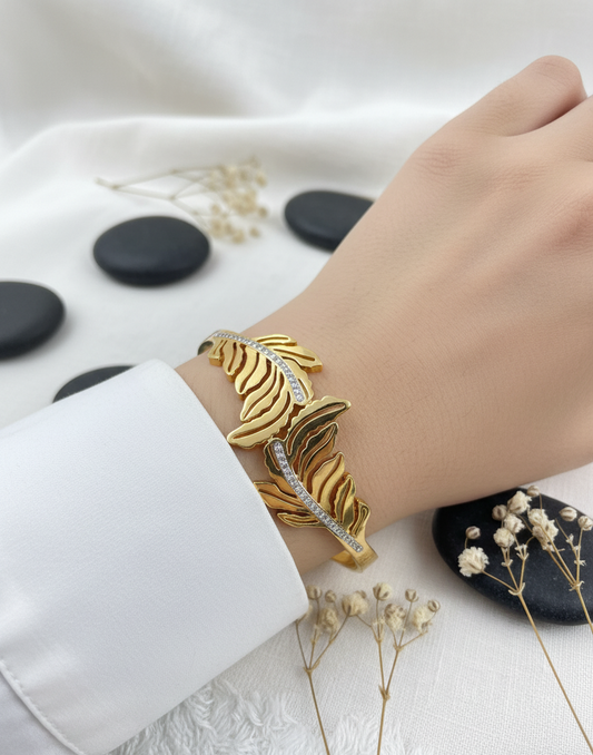 Gilded Feather Cuff