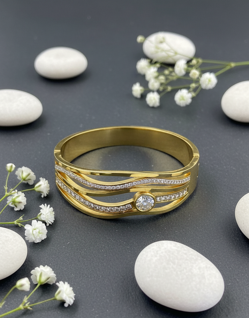 Luminous Wave Bangle