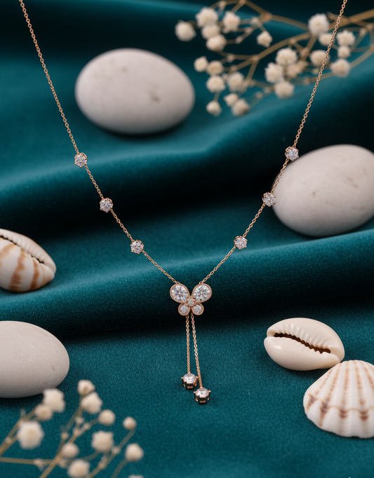 Fluttering Dewdrop Necklace