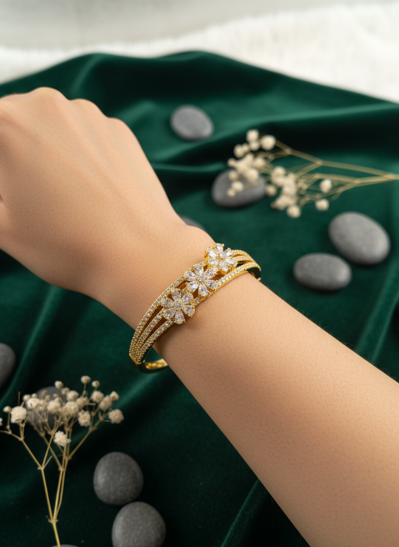 Golden Blossom Diamond Bracelet