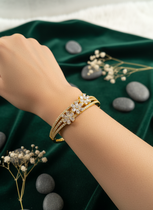 Golden Blossom Diamond Bracelet