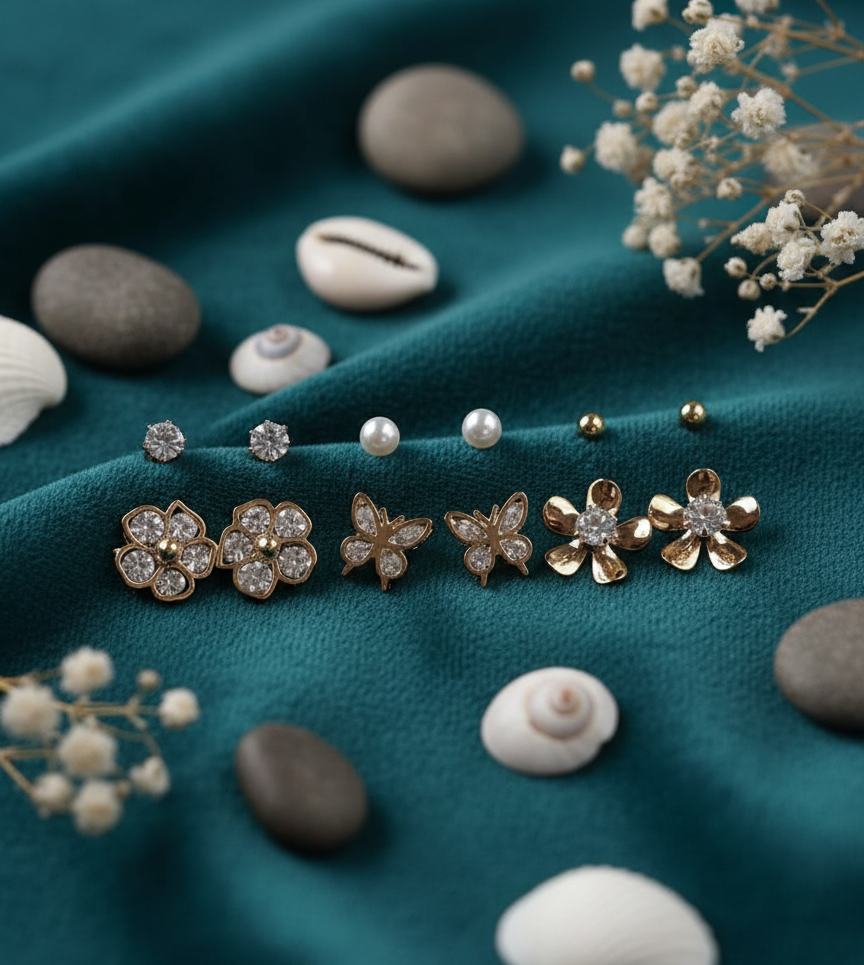 Dazzling Duo Studs (Pack of 6)