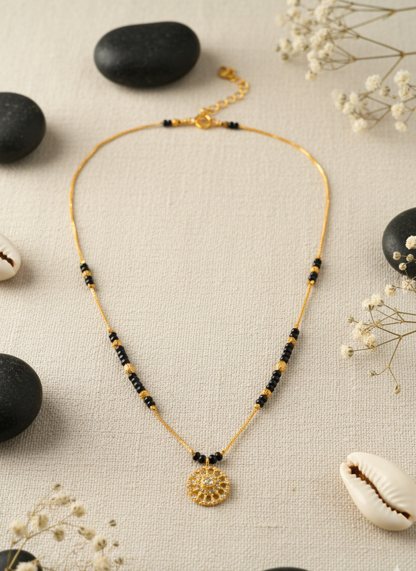 Sunburst Charm Mangalsutra