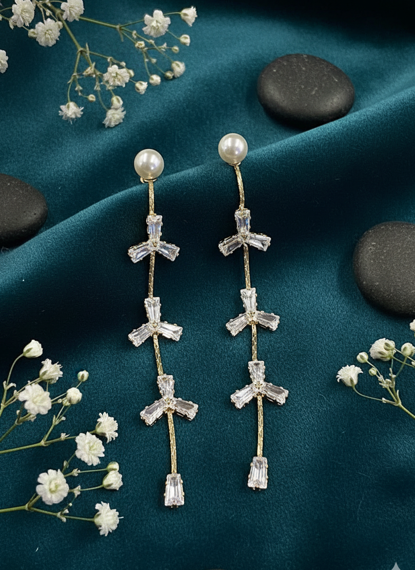 Elegant Cascade Pearl Drops