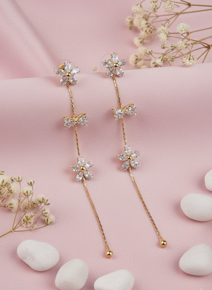 Blossom & Bow Drop Earrings