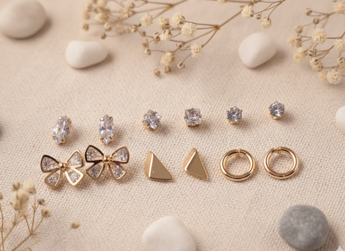 Everyday Chic Stud Set (Pack of 6)