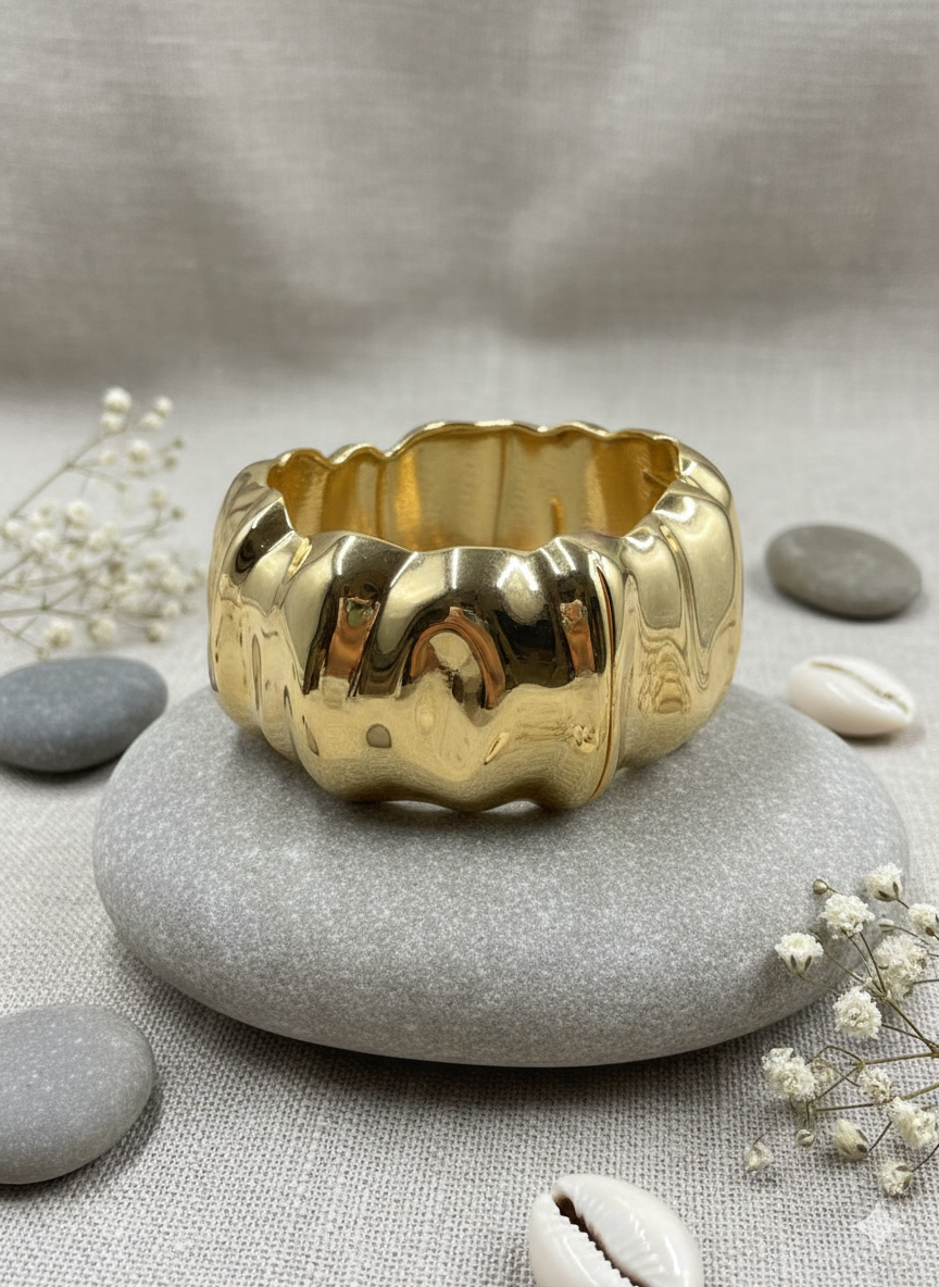 Sculpted Gold Bracelet