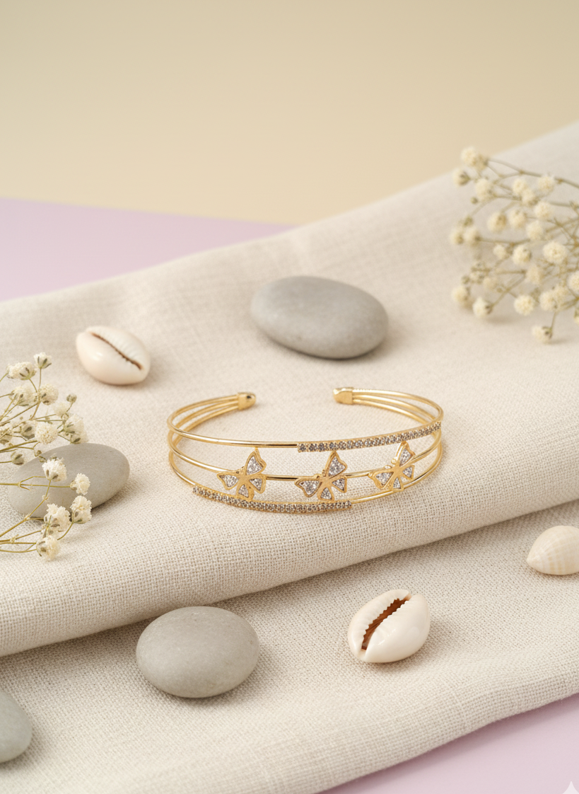 Glimmering Butterfly Bangle