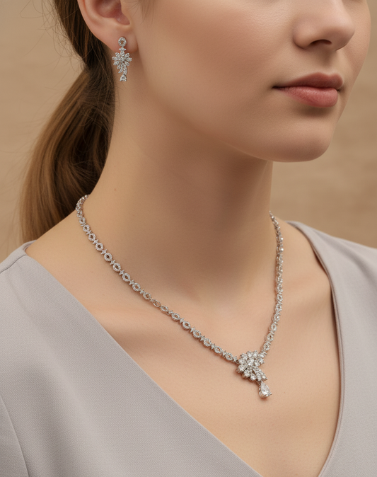 Floral Bloom Necklace Set