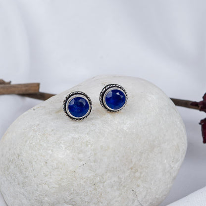 Oxidised Earring with Multicolor Cabochons (Pack Of 10)