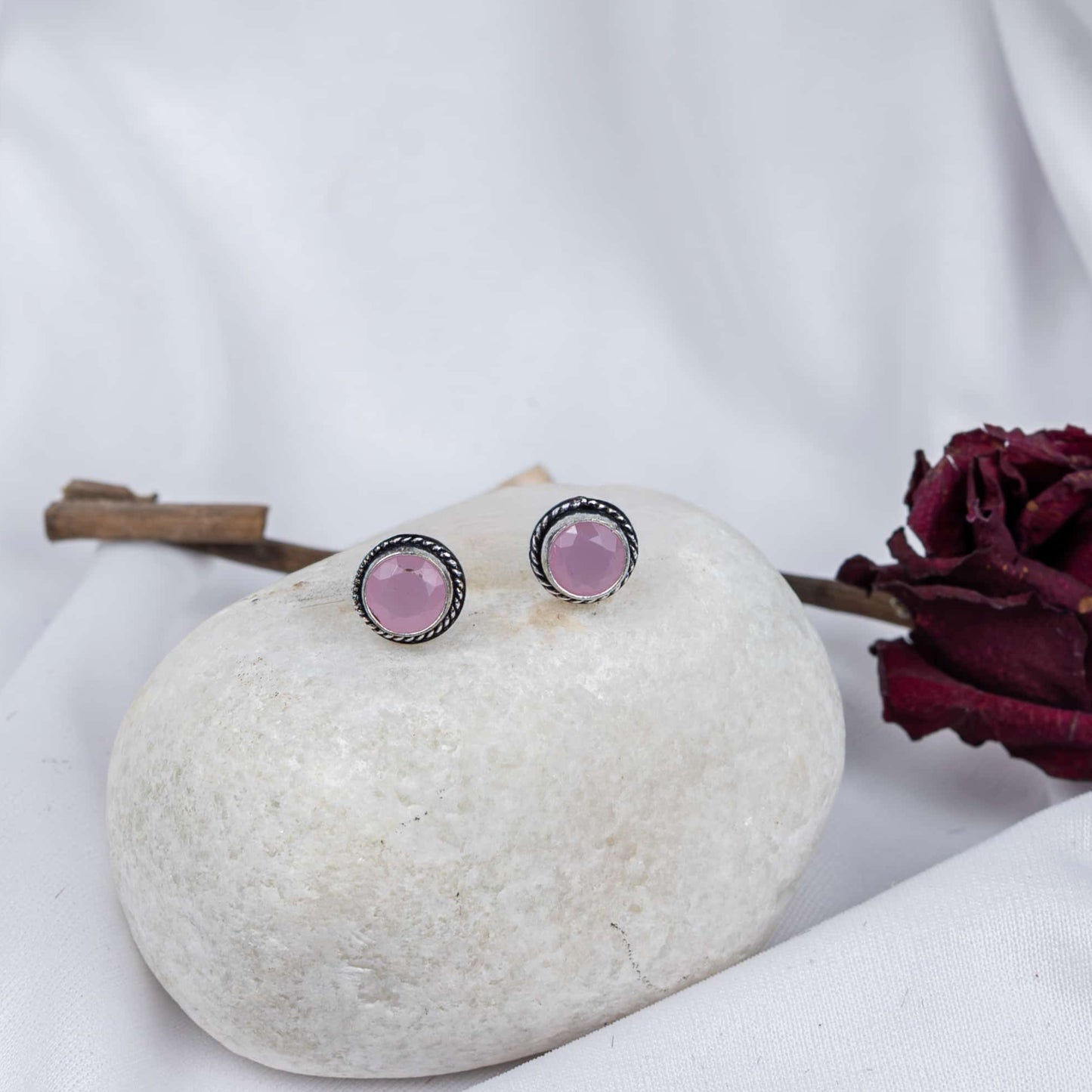 Oxidised Earring with Multicolor Cabochons (Pack Of 10)