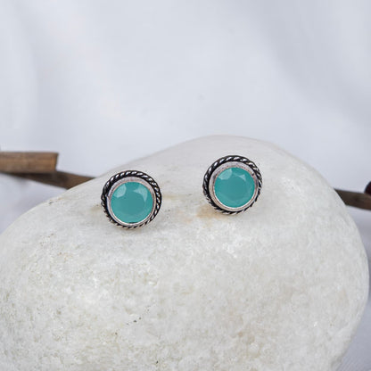 Oxidised Earring with Multicolor Cabochons (Pack Of 10)