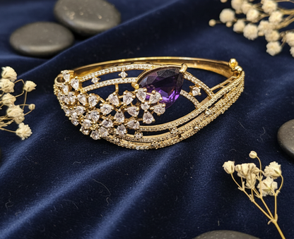 Regal Amethyst American Diamond Bracelet