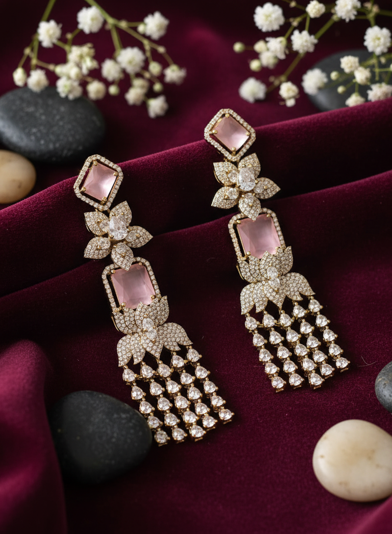 Emerald Grandeur Tiered Earrings
