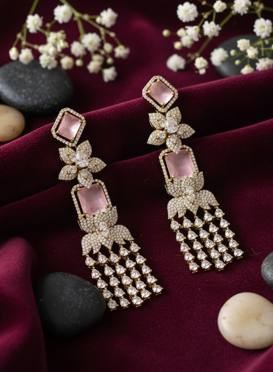 Emerald Grandeur Tiered Earrings