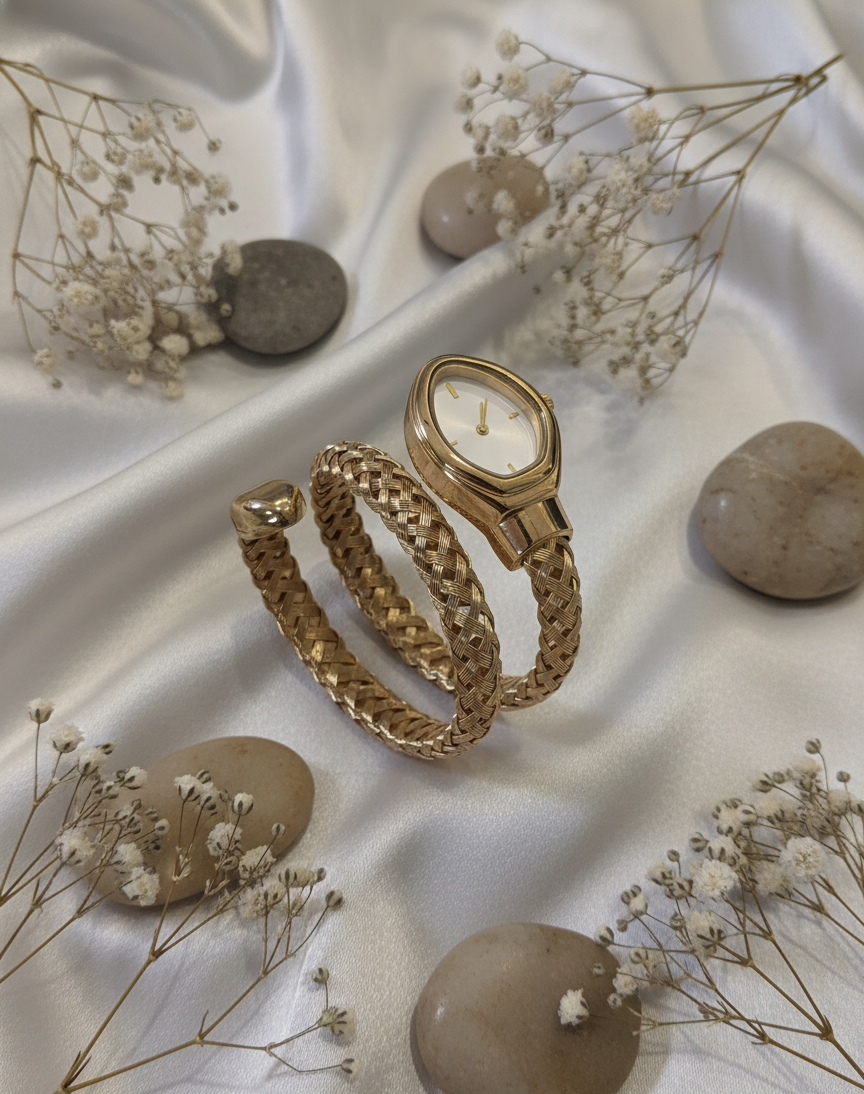 Emerald Serpent Weave Watch