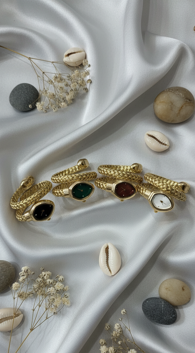 Emerald Serpent Weave Watch