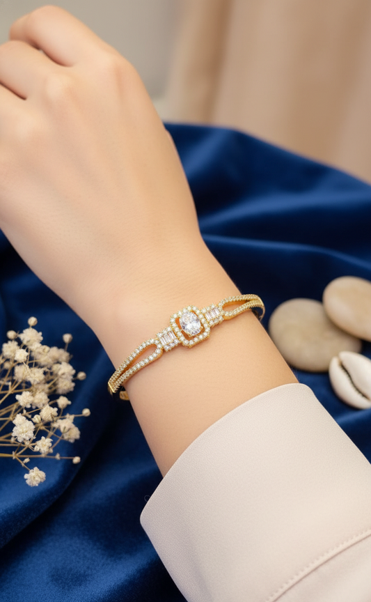 Radiant Embrace Diamond Cuff Bracelet