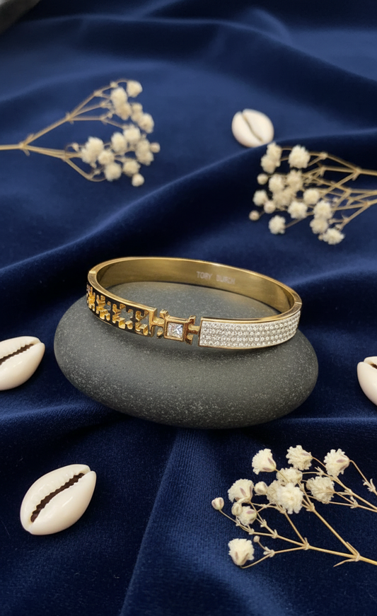 Heritage Crest Crystal Cuff Bracelet