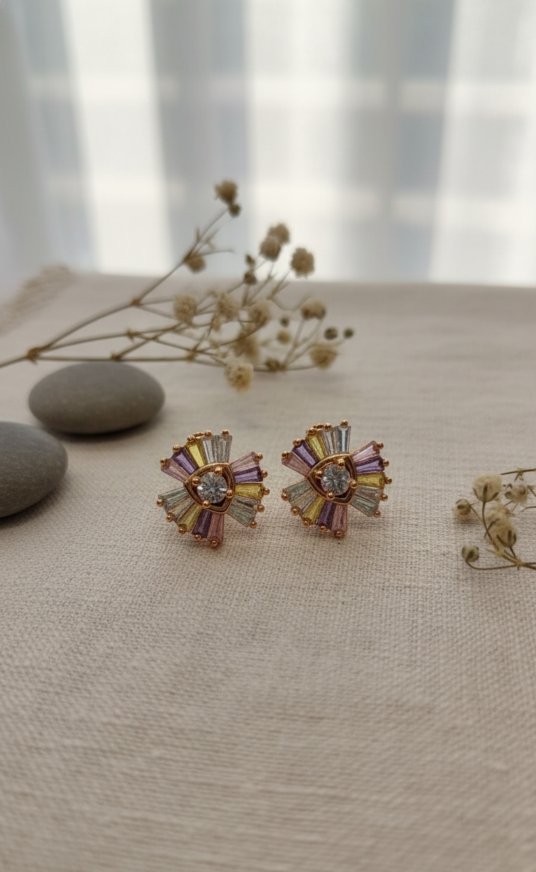 Elegant Petal Blossom Stud Earrings