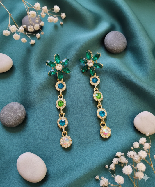 Verdant Bloom Dangle Earrings