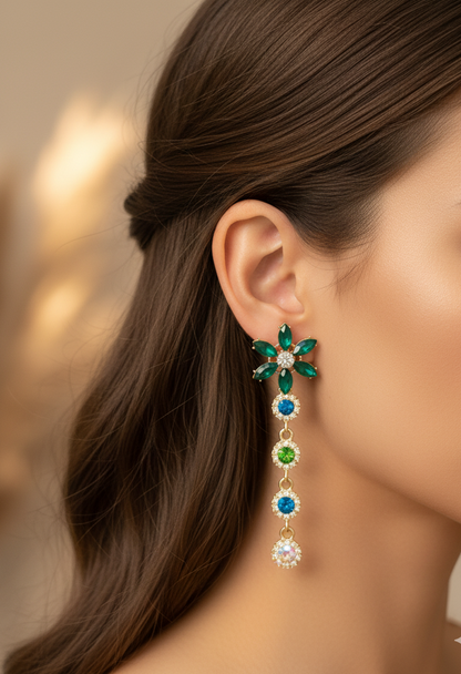 Verdant Bloom Dangle Earrings