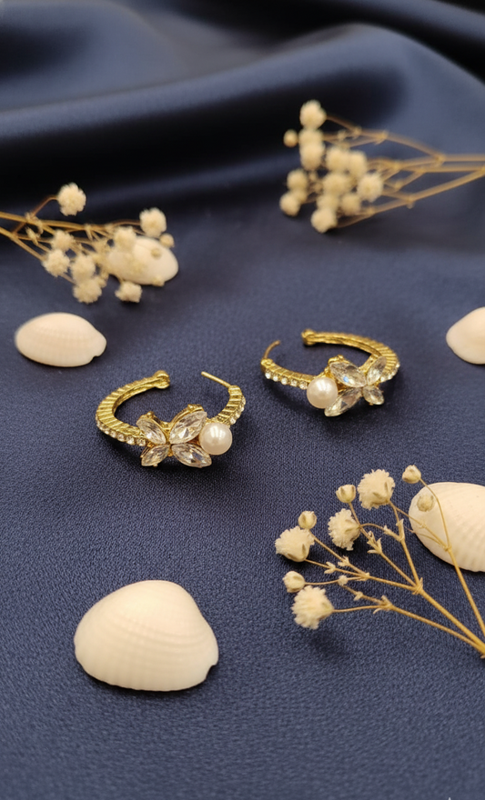 Midnight Blossom Stud Earrings