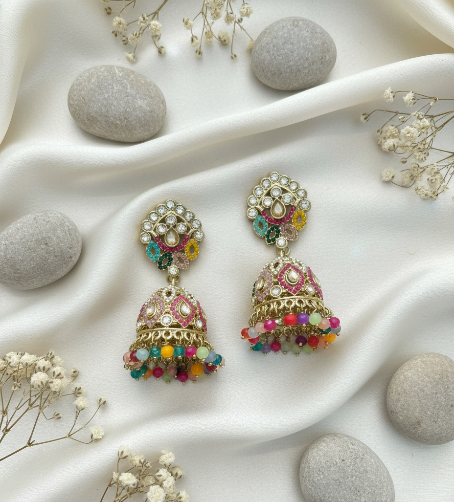 Enchanted Bloom Jhumka Earrings