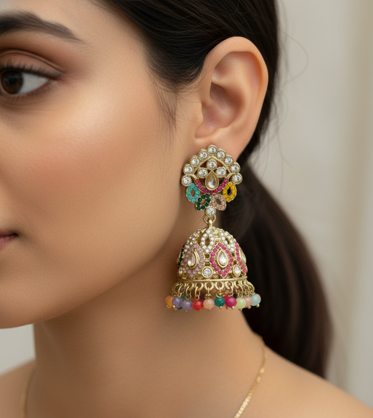 Enchanted Bloom Jhumka Earrings