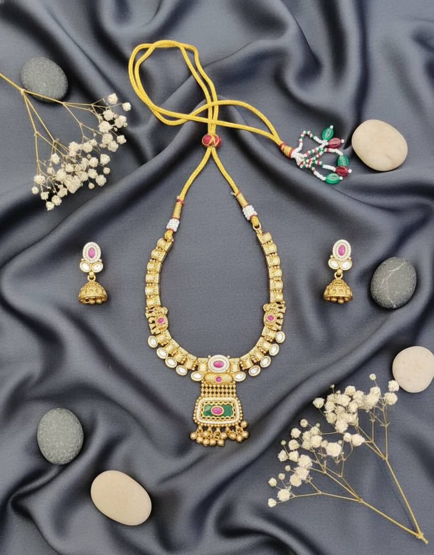 Royal Ruby & Emerald Statement Set