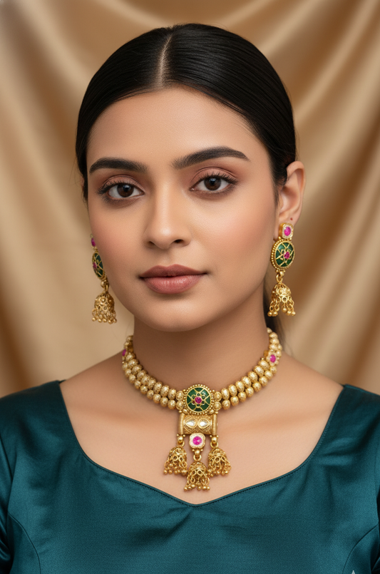 "Meenakari Melody" Choker Set