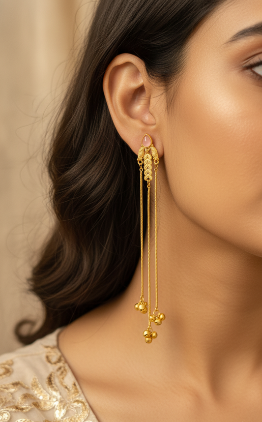 Azure Heritage Teardrop Dangle Earrings