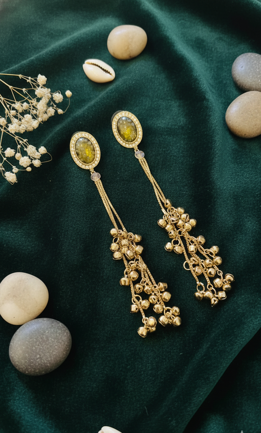 Pride Collection Earrings with Ghungroo Cluster