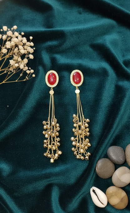 Pride Collection Earrings with Ghungroo Cluster