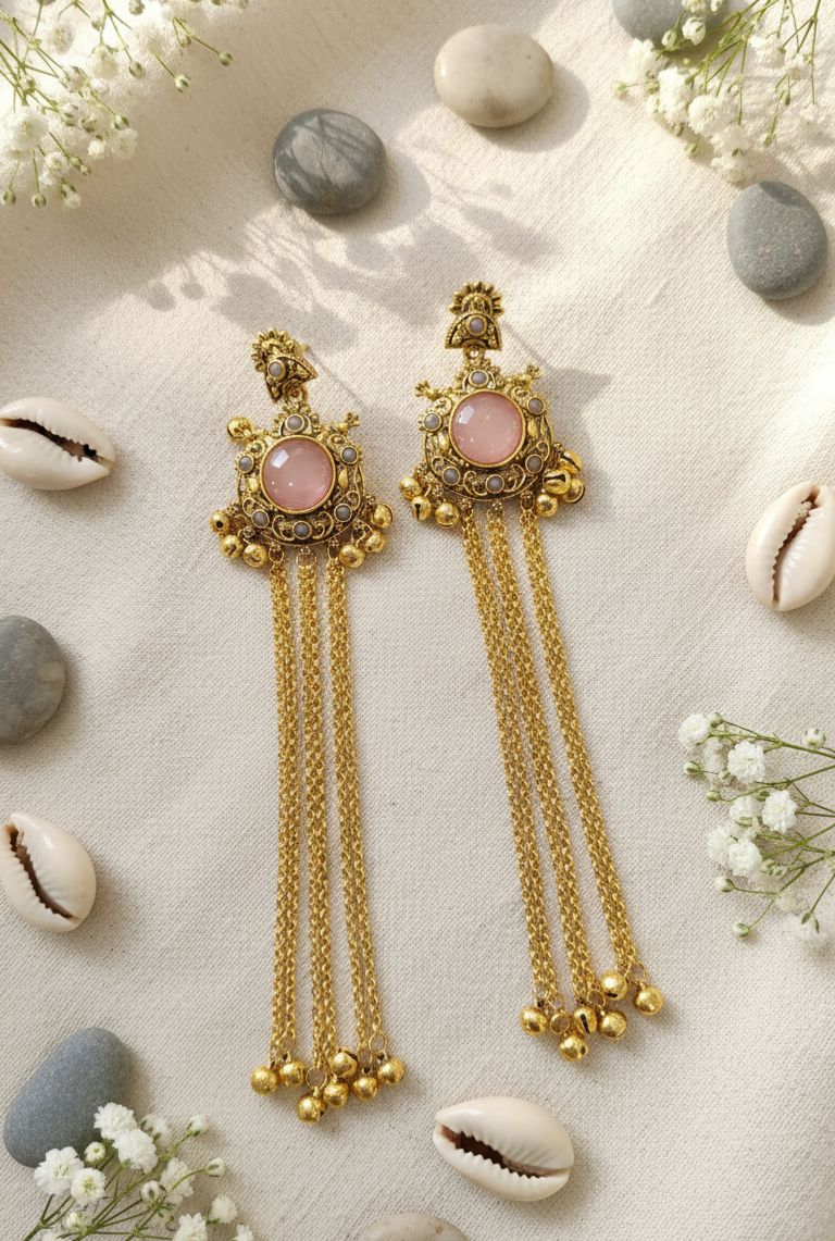 Regal Ruby Cascade Earrings