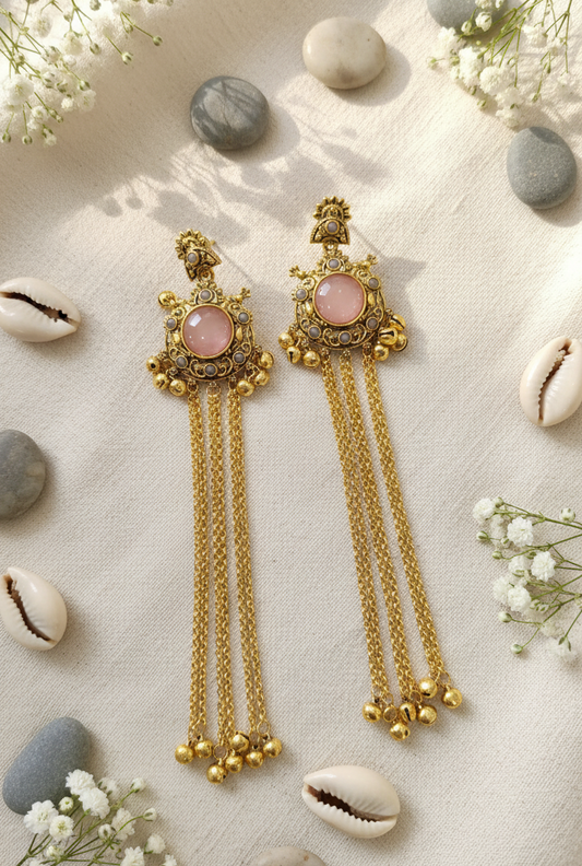 Regal Ruby Cascade Earrings