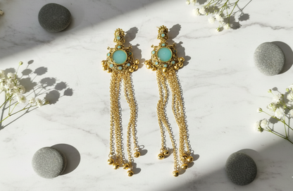 Regal Ruby Cascade Earrings